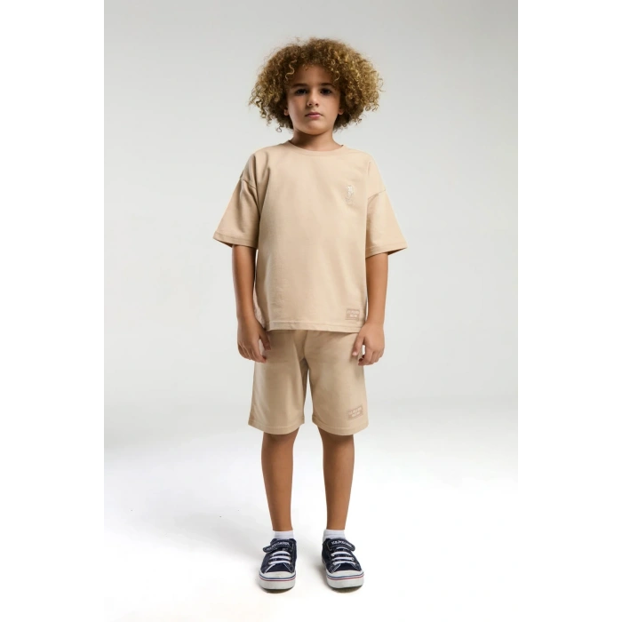 ERKEK ÇOCUK BERMUDA TAKIM - SOFT YEŞİL