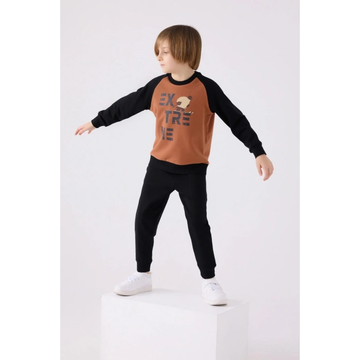 ERKEK ÇOCUK EŞOFMAN TAKIM - A.KAHVE