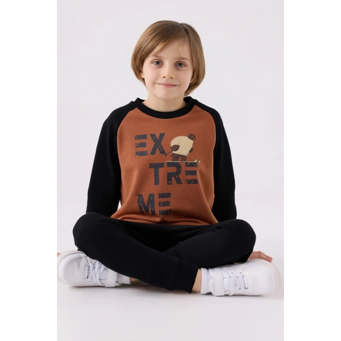 ERKEK ÇOCUK EŞOFMAN TAKIM - A.KAHVE