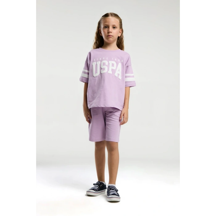 KIZ GARSON BERMUDA TAKIM - NEON PEMBE