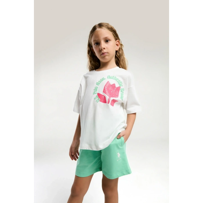 KIZ ÇOCUK ŞORT TAKIM - LİMON