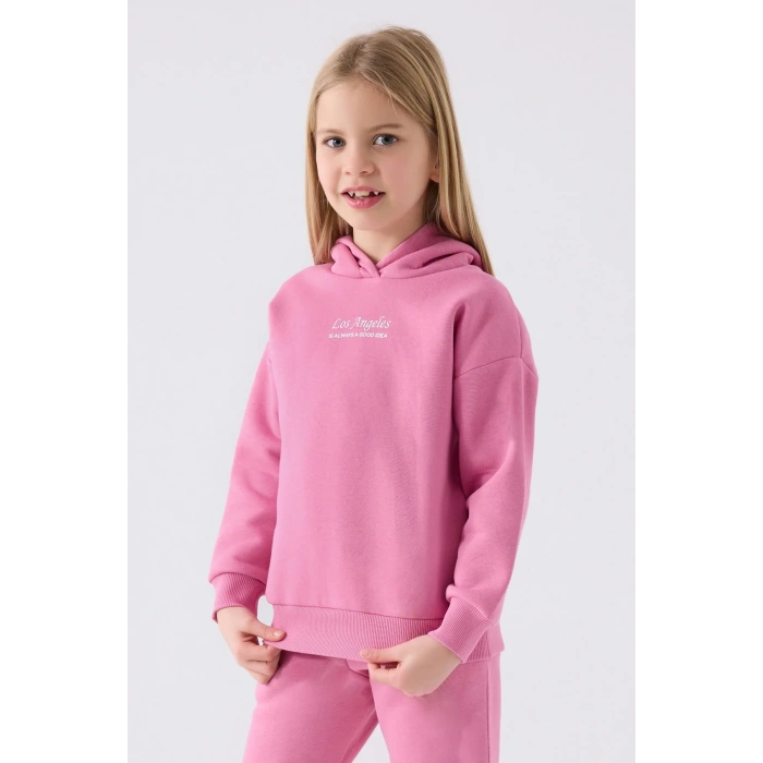 KIZ ÇOCUK EŞOFMAN TAKIM - KARANFİL