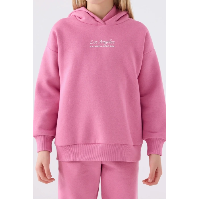 KIZ ÇOCUK EŞOFMAN TAKIM - KARANFİL