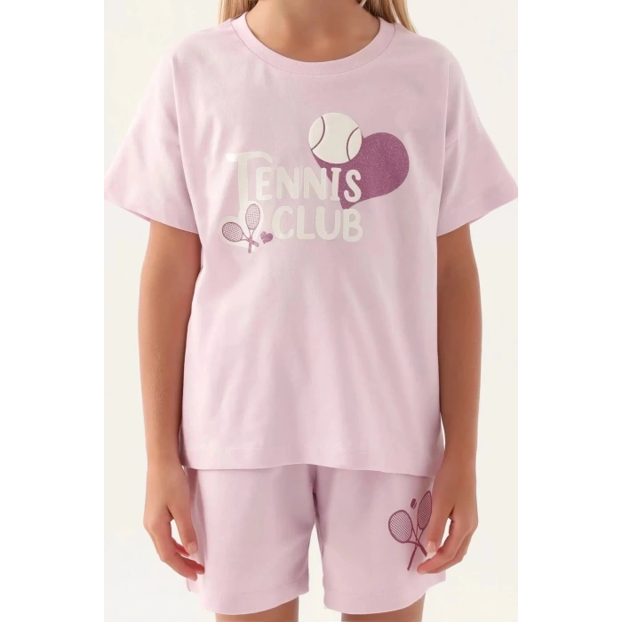 KIZ ÇOCUK ŞORT TAKIM - ORKİDE