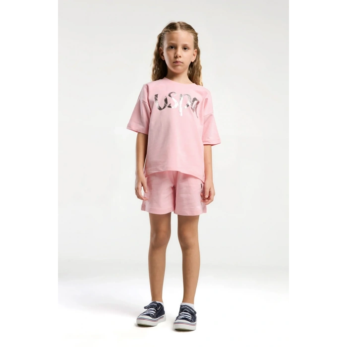 KIZ GARSON ŞORT TAKIM - KUM