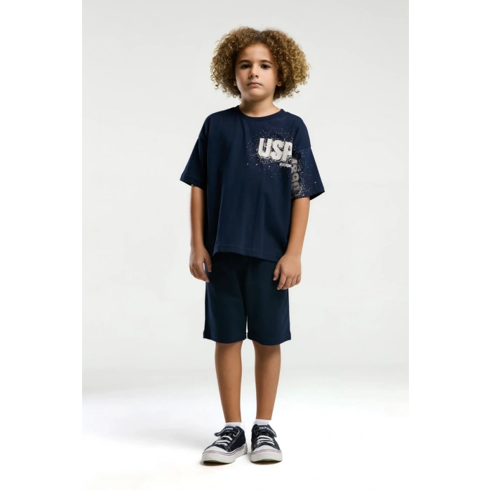 ERKEK ÇOCUK BERMUDA TAKIM - LACİVERT