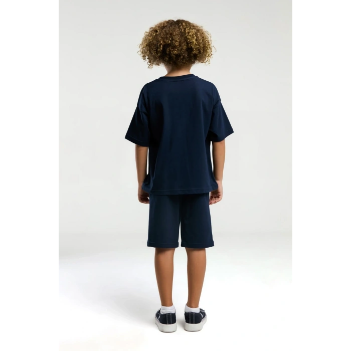 ERKEK ÇOCUK BERMUDA TAKIM - LACİVERT