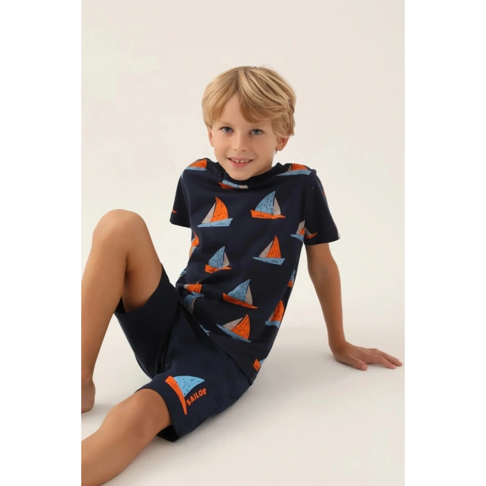 BABA OĞUL BERMUDA TAKIM - KREM