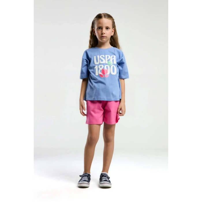 KIZ ÇOCUK ŞORT TAKIM - LİLA