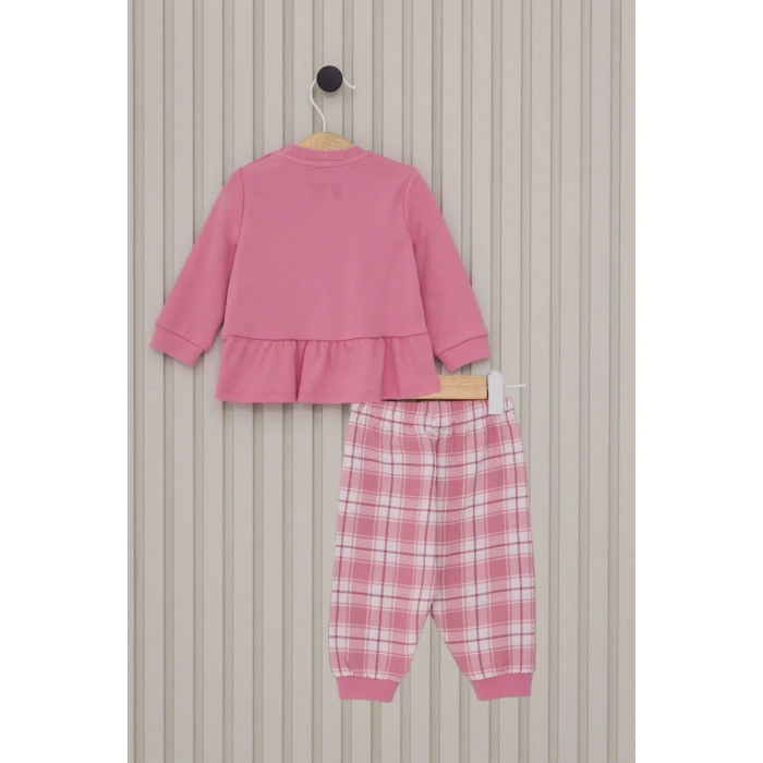 US POLO KIZ BEBEK UZUN KOL 2LI TAKIM - KARANFİL