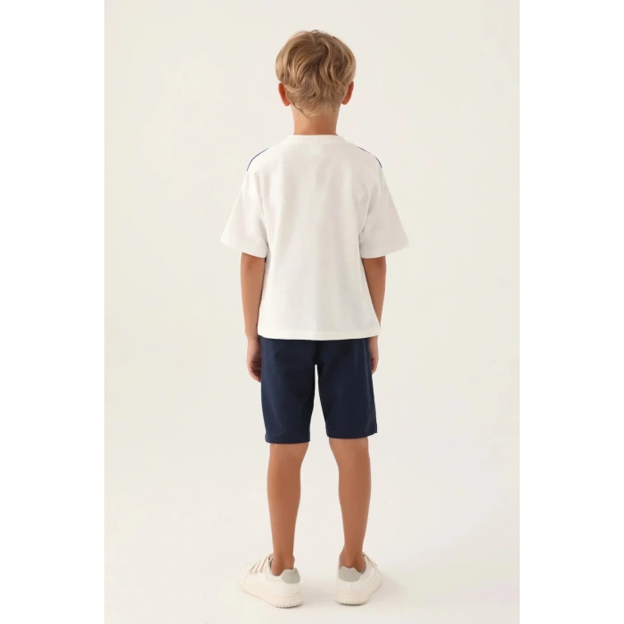 ERKEK ÇOCUK BERMUDA TAKIM - KREM