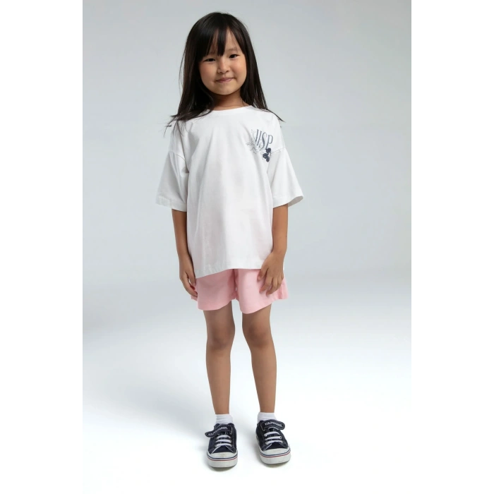 KIZ ÇOCUK ŞORT TAKIM - Beyaz