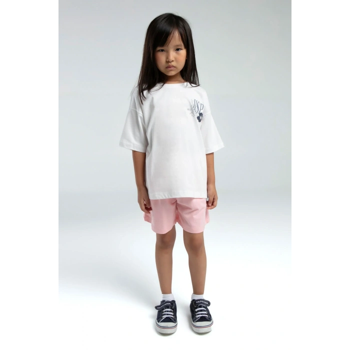 KIZ ÇOCUK ŞORT TAKIM - Beyaz