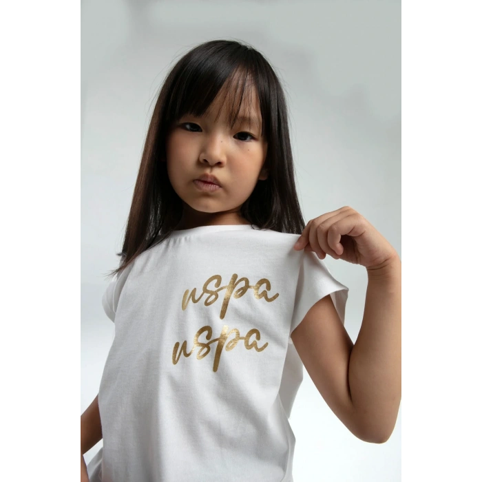 KIZ ÇOCUK KAPRİ TAYT TAKIM - Beyaz