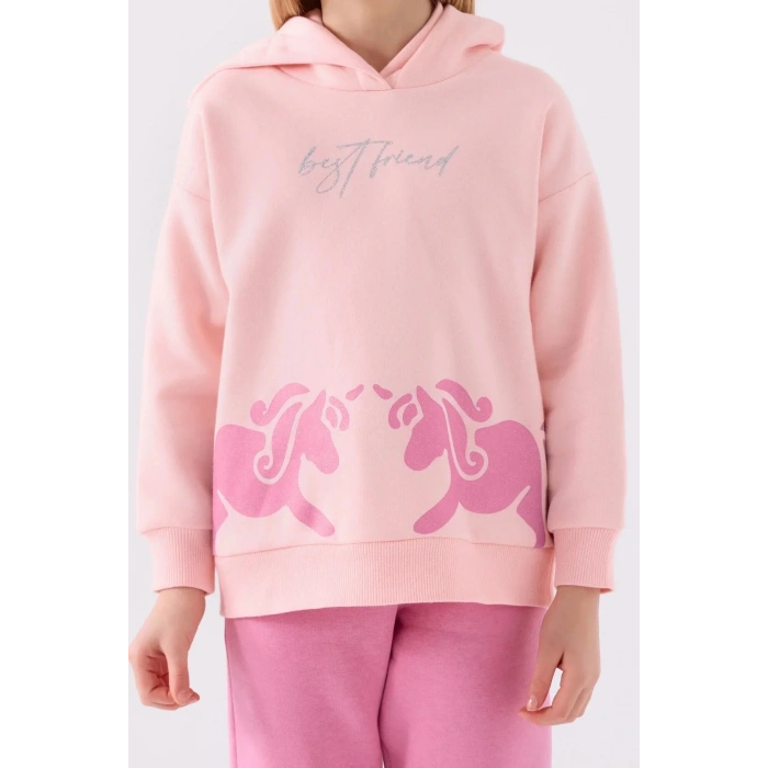 KIZ ÇOCUK EŞOFMAN TAKIM - AÇIK PEMBE