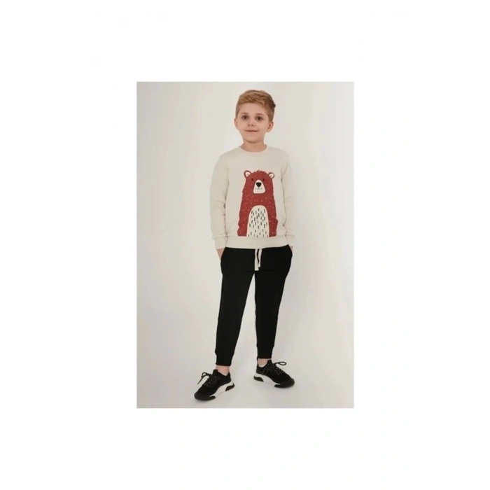 ERKEK ÇOCUK EŞOFMAN TAKIM - BEJ