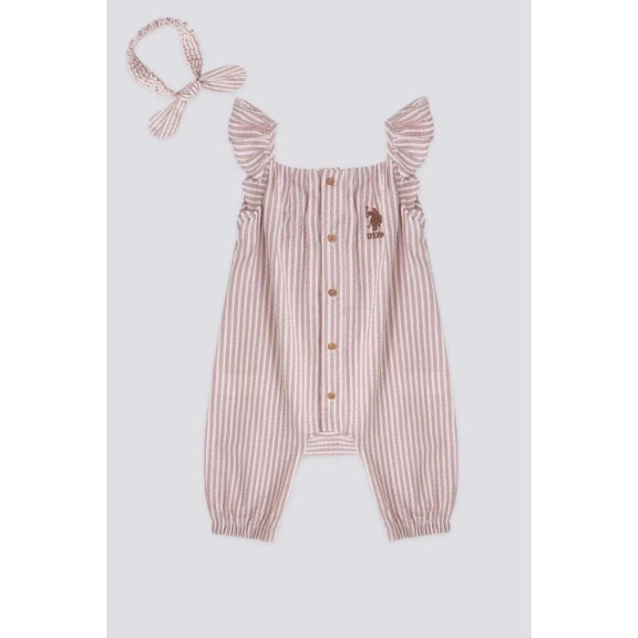 KIZ BEBEK SALOPET 2 LI TAKIM - VİZON