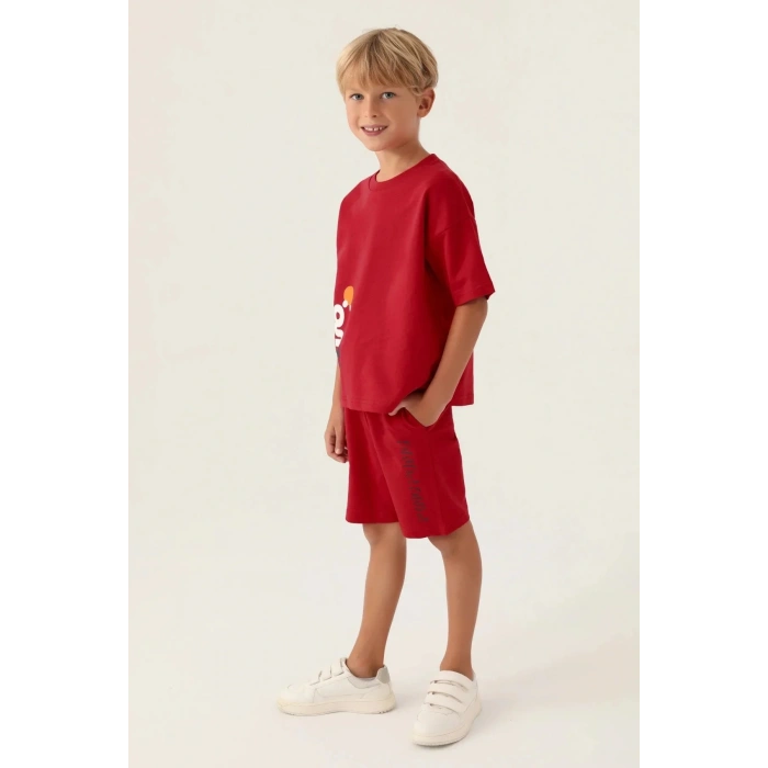 ERKEK ÇOCUK BERMUDA TAKIM - KIRMIZI