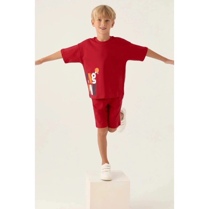 ERKEK ÇOCUK BERMUDA TAKIM - KIRMIZI