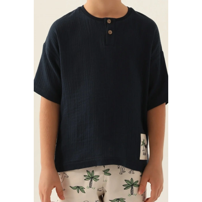 ERKEK ÇOCUK BERMUDA TAKIM - LACİVERT