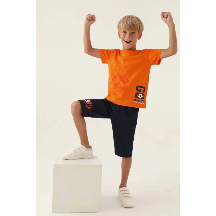 ERKEK ÇOCUK KAPRİ TAKIM - TURUNCU