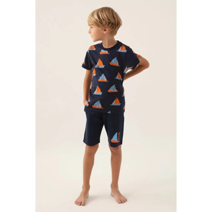 BABA OĞUL BERMUDA TAKIM - LACİVERT