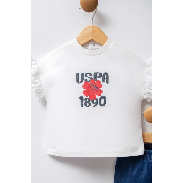 U.S.POLO ASSN. KIZ BEBEK 2Lİ TAKIM - Beyaz