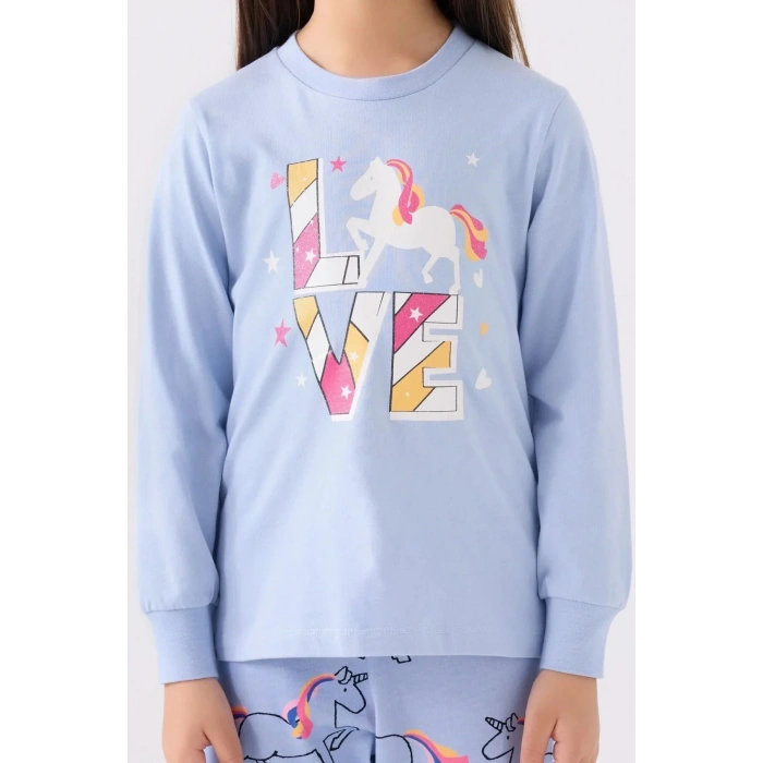 KIZ ÇOCUK İKİLİ TAKIM - MAVİ