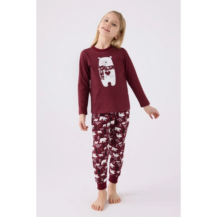 ARNETTA ANNE KIZ  İKİLİ TAKIM - BORDO