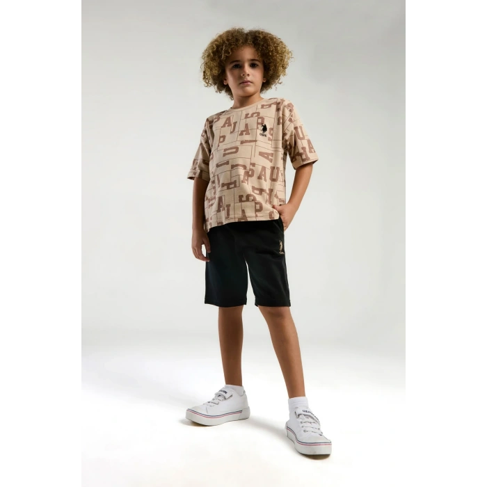 ERKEK ÇOCUK BERMUDA TAKIM - BEJ