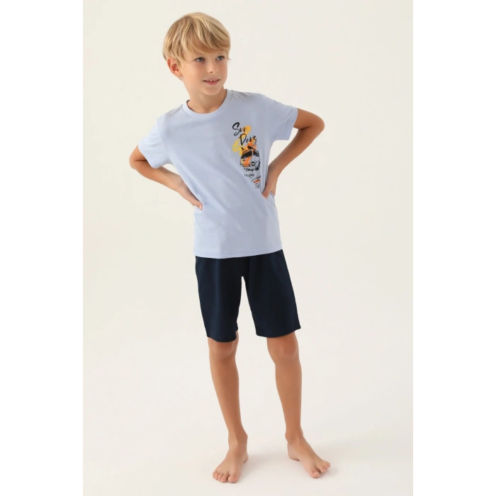 ARNETTA BABA OĞUL BERMUDA TAKIM - MAVİ