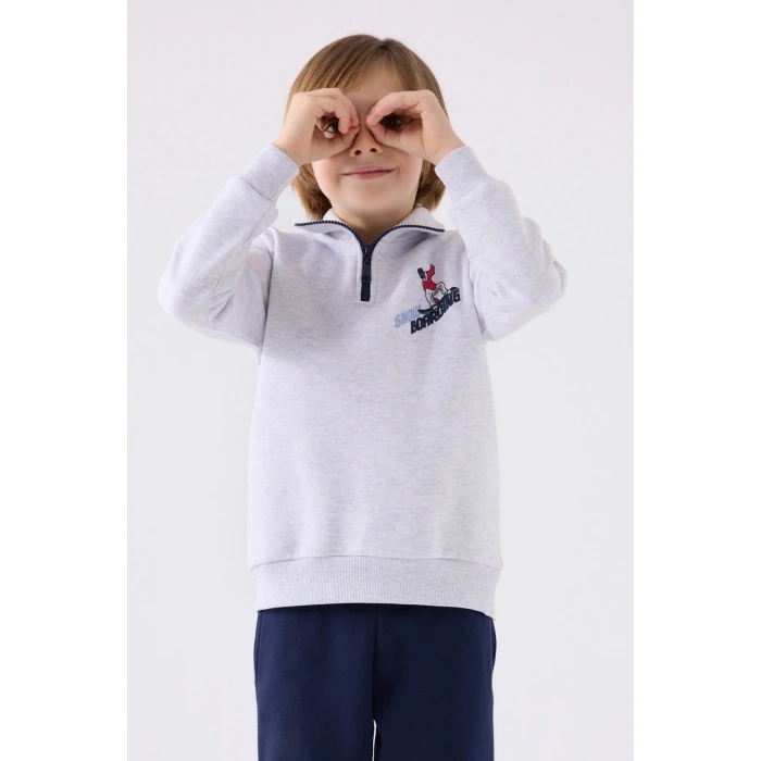 ERKEK ÇOCUK EŞOFMAN TAKIM - KAR MELANJ