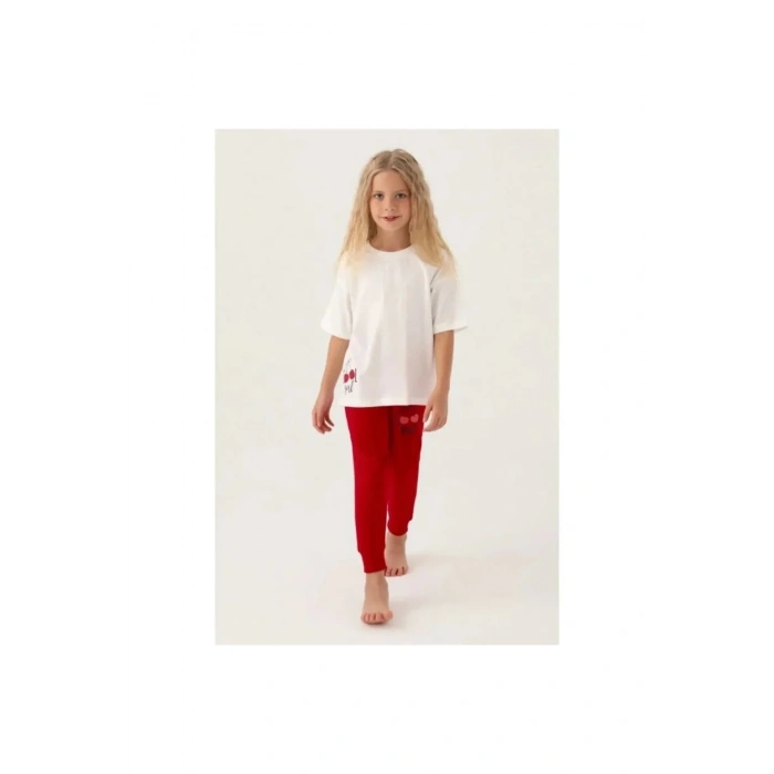 KIZ ÇOCUK İKİLİ TAKIM - KREM