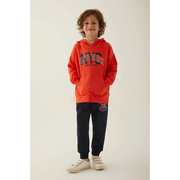 ERKEK ÇOCUK EŞOFMAN TAKIM - NAR ÇİÇEĞİ