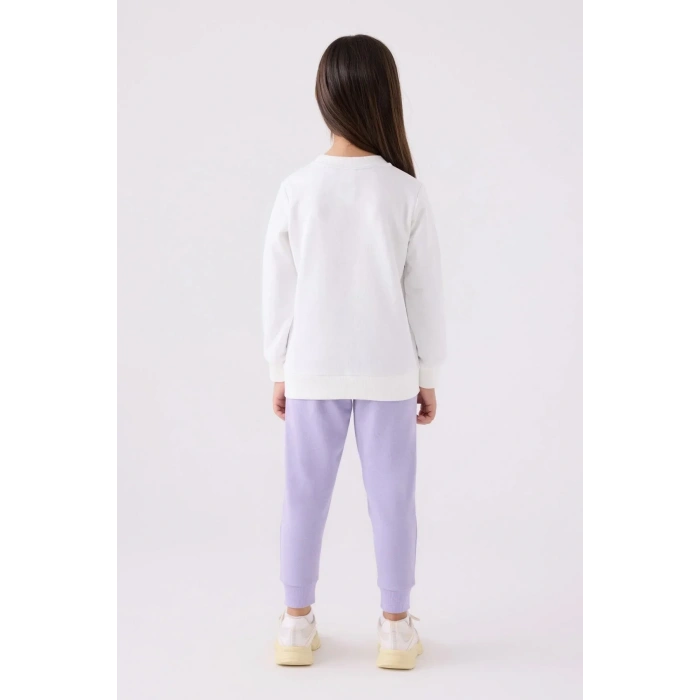KIZ ÇOCUK EŞOFMAN TAKIM - KREM