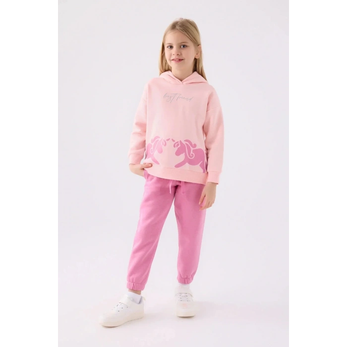 KIZ ÇOCUK EŞOFMAN TAKIM - AÇIK PEMBE