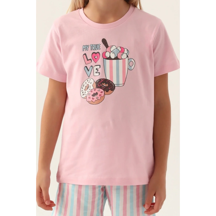 ARNETTA ANNE KIZ SORT TAKIM - TOZ PEMBE