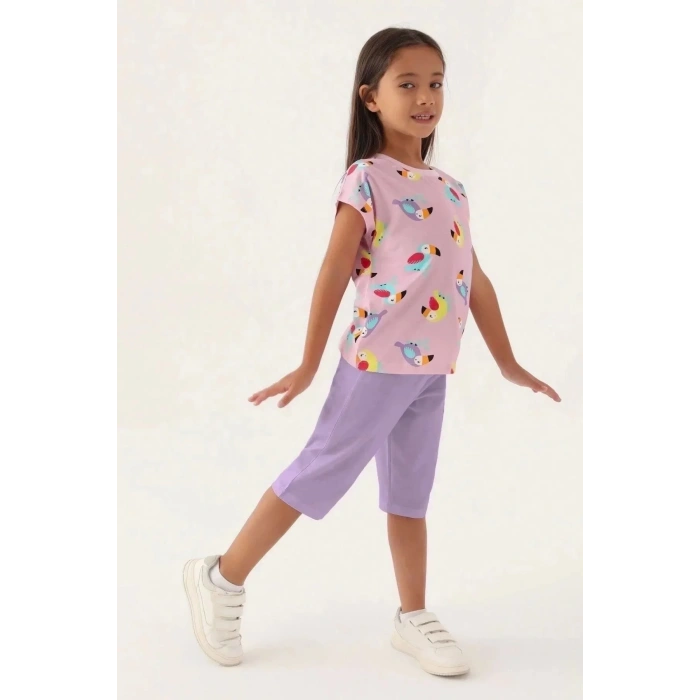 KIZ ÇOCUK KAPRI TAKIM - ROSE