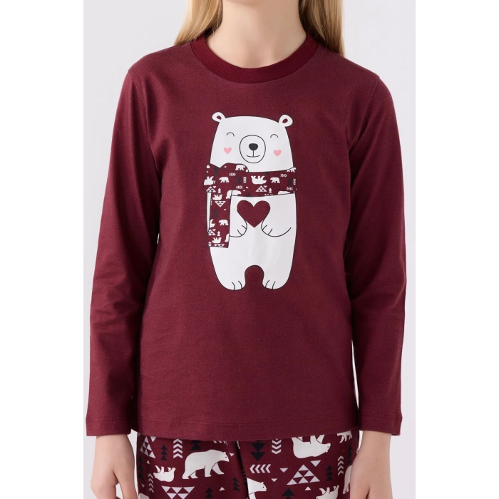 ARNETTA ANNE KIZ İKİLİ TAKIM - BORDO