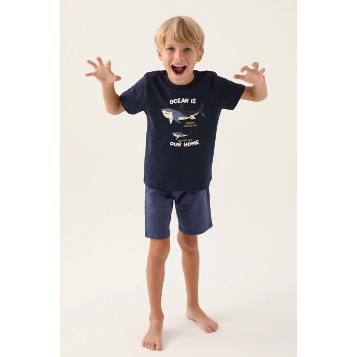 ARNETTA BABA OĞUL BERMUDA TAKIM - LACİVERT