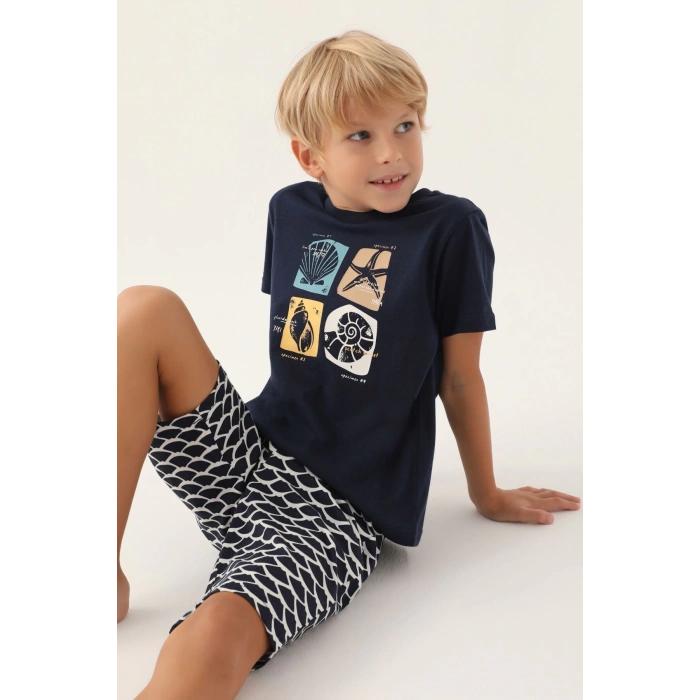 ARNETTA BABA OĞUL BERMUDA TAKIM - LACİVERT