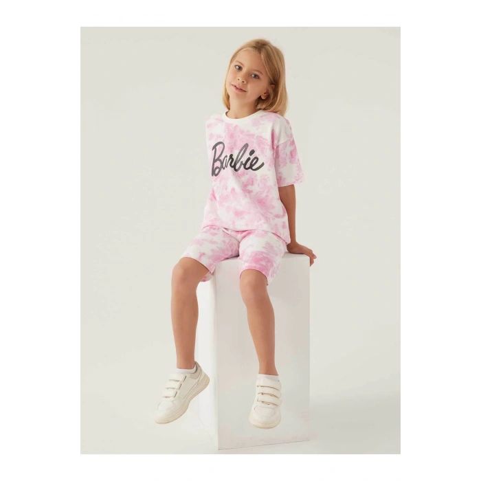 BARBIE KIZ ÇOCUK BERMUDA TAKIM - ORKİDE