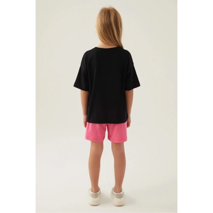 BARBIE KIZ ÇOCUK ŞORT TAKIM - SİYAH