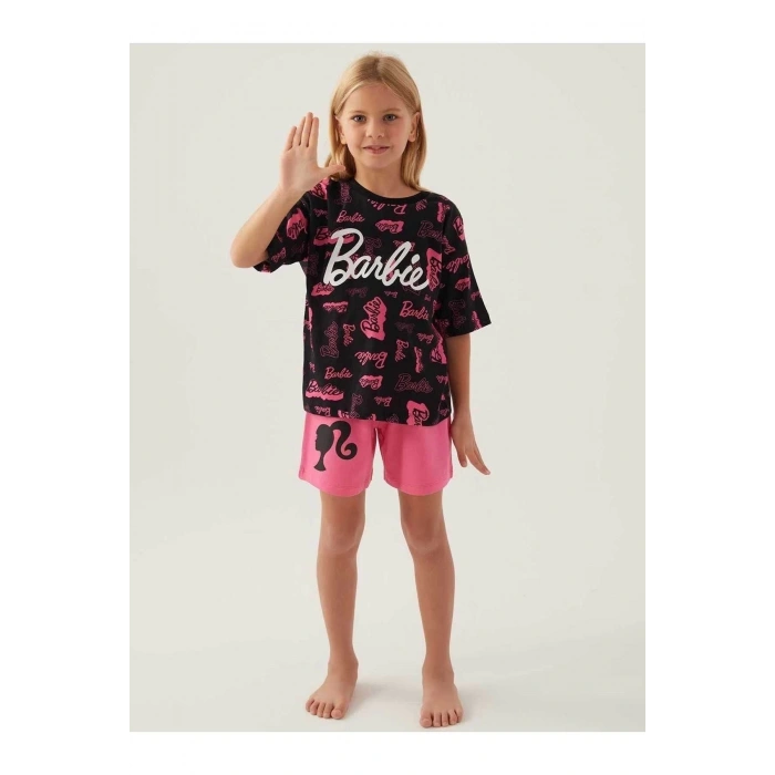 BARBIE KIZ GARSON ŞORT TAKIM - SİYAH