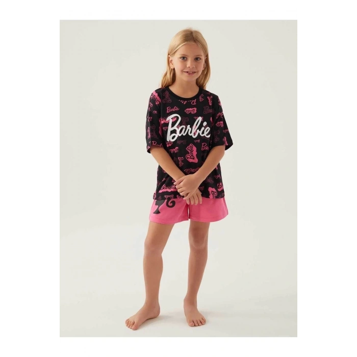 BARBIE KIZ GARSON ŞORT TAKIM - SİYAH
