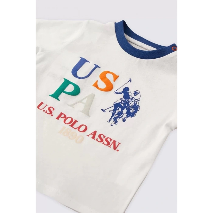 ERKEK BEBEK 2 LI KISA KOL T-SHIRT TAKIM - KREM