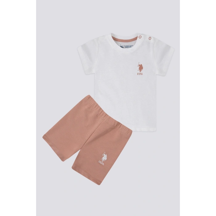 ERKEK BEBEK 2 Lİ KISA KOL T-SHIRT TAKIM - VİZON