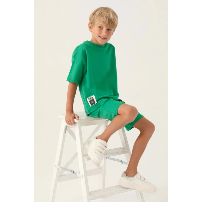 ERKEK ÇOCUK BERMUDA TAKIM - ÇAM YEŞİLİ