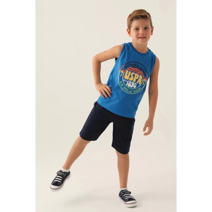 ERKEK ÇOCUK BERMUDA TAKIM - COBALT