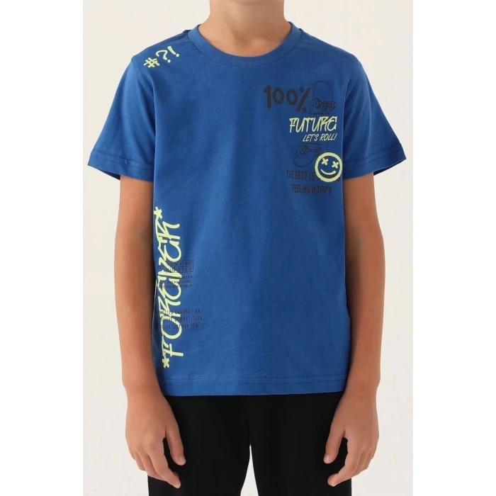 ERKEK ÇOCUK BERMUDA TAKIM - COBALT